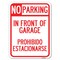 Signmission In Front of Garage Prohibido Estacionarse Alum Rust Proof Parking Sign, 18" x 24", A-1824-23895 A-1824-23895 - alternate 1